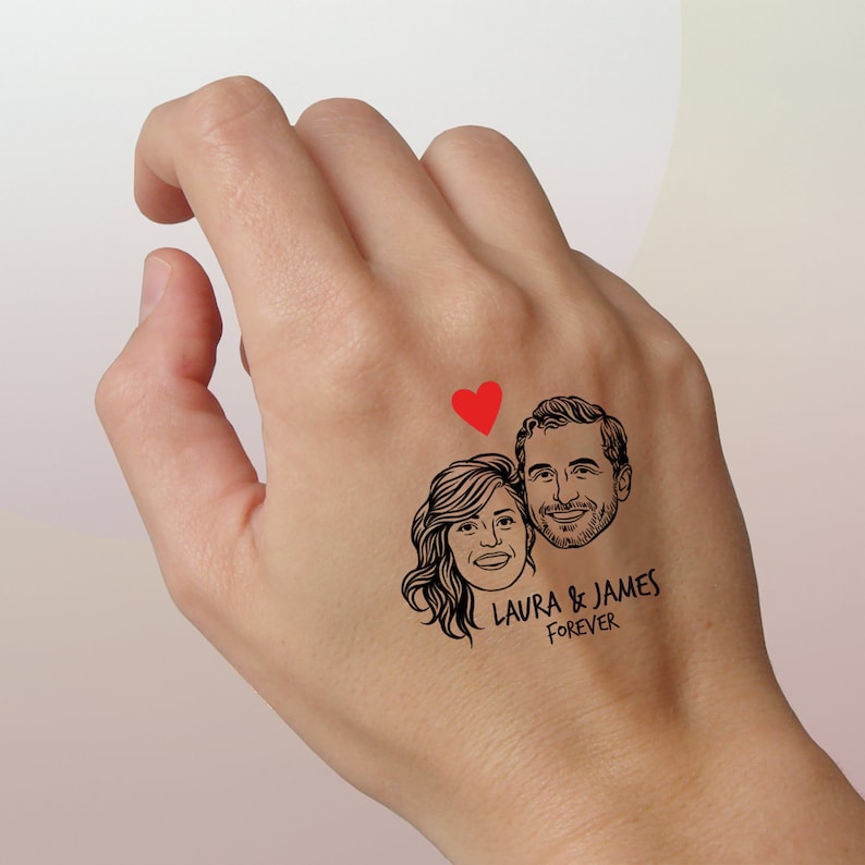 Personalize gift Temporary Tattoo Wedding favor for guest image 1