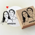 Valentine’s day gift Custom portrait stamp for wedding stationery Personalize gift product logo