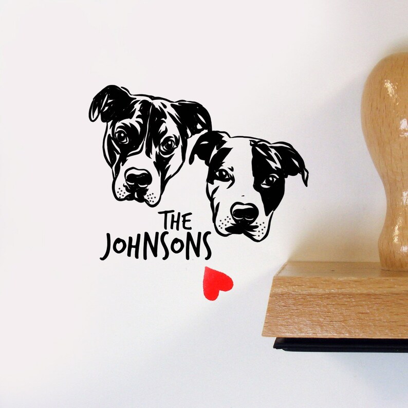 Personalize Pet Portrait stamp for wedding gift