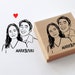 Valentine’s day gift Custom portrait stamp for wedding stationery Personalize gift 