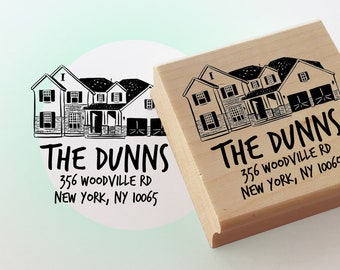 Custom Home address stamp Personalize gift