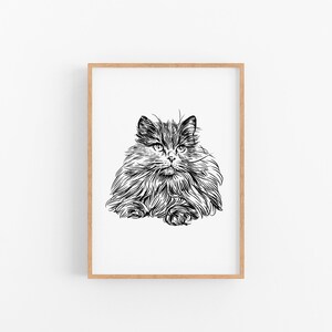 Custom pet portrait drawing print for personalize Christmas gift image 4