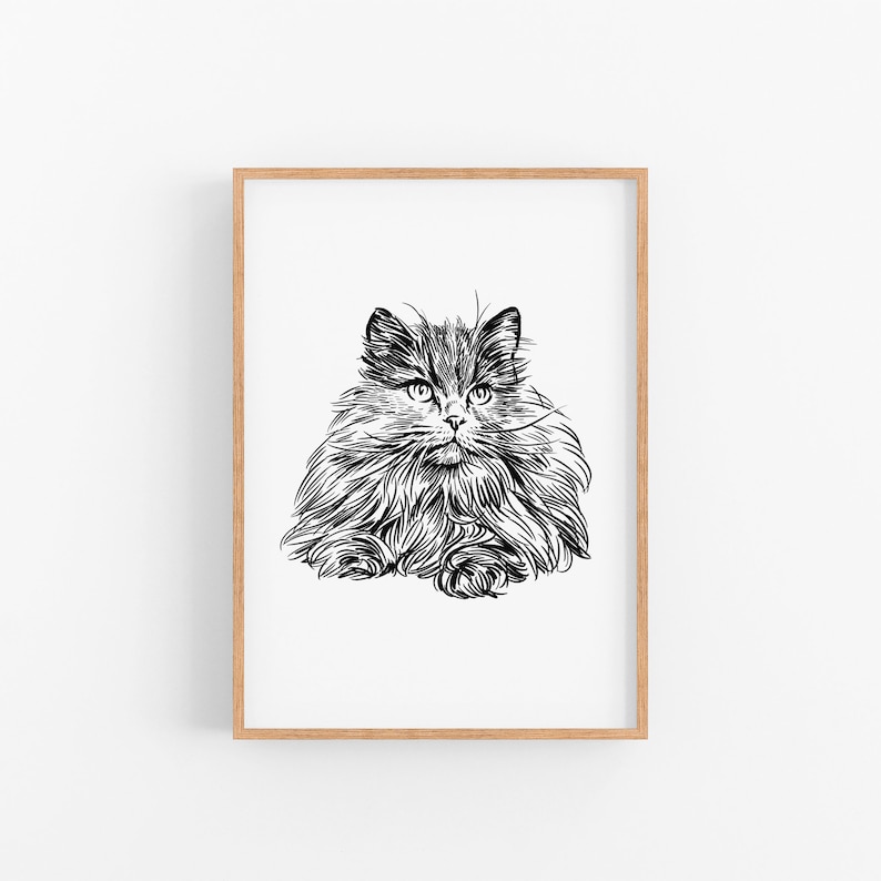 Custom pet portrait drawing print for personalize Christmas gift image 4