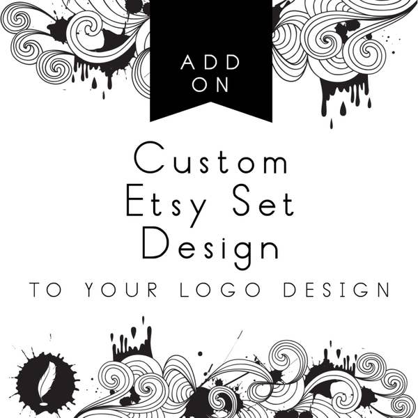 Individuell gestaltetes Etsy Shop Set, Add-on mit Logo Design