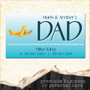 Anpassbare Visitenkarte, persönliche Karte oder Dad, Daddy (Mama) Karte