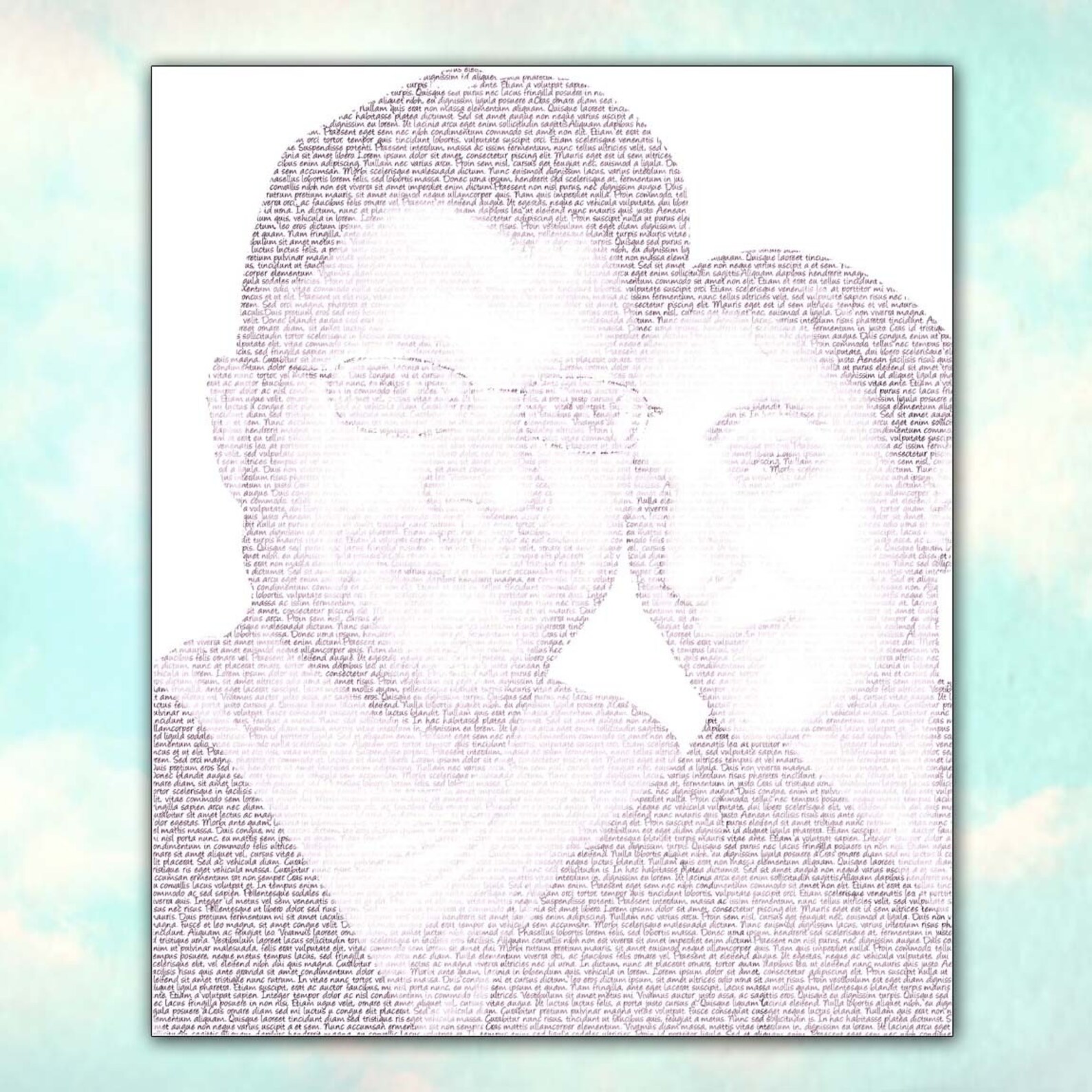 Textual Image File Custom Text Portrait From Wedding Vows or Poem - Etsy