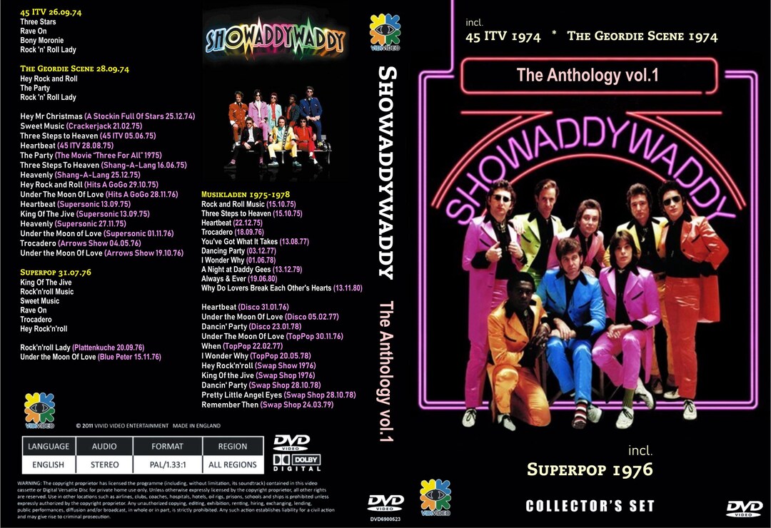 Showaddywaddy the Anthology Collection Dvd - Etsy UK