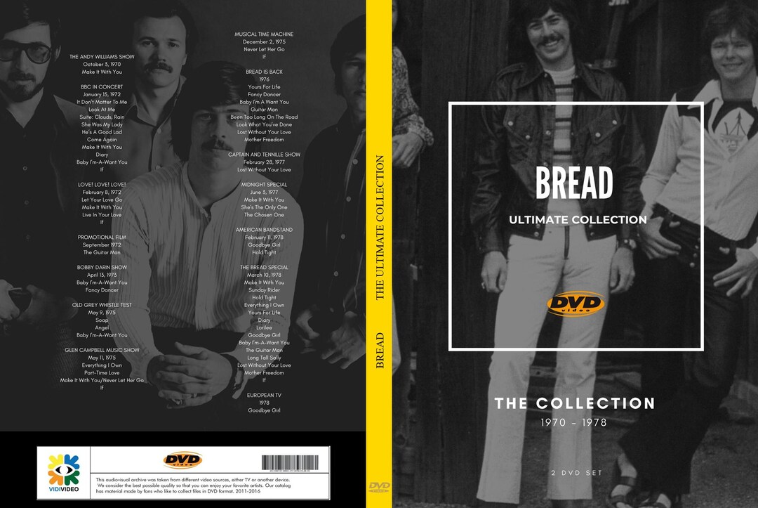 Bread With David Gates the Ultimate Collection 2 Dvd - Etsy