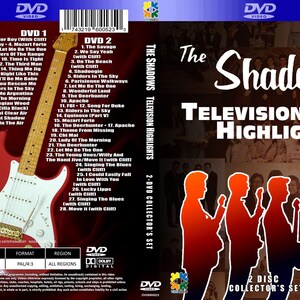 Puede incluir: Caja de DVD de "The Shadows: Television Highlights", set de coleccionista de 2 discos. Presenta una guitarra eléctrica roja y un collage de fotos de la banda. Incluye una lista de canciones.