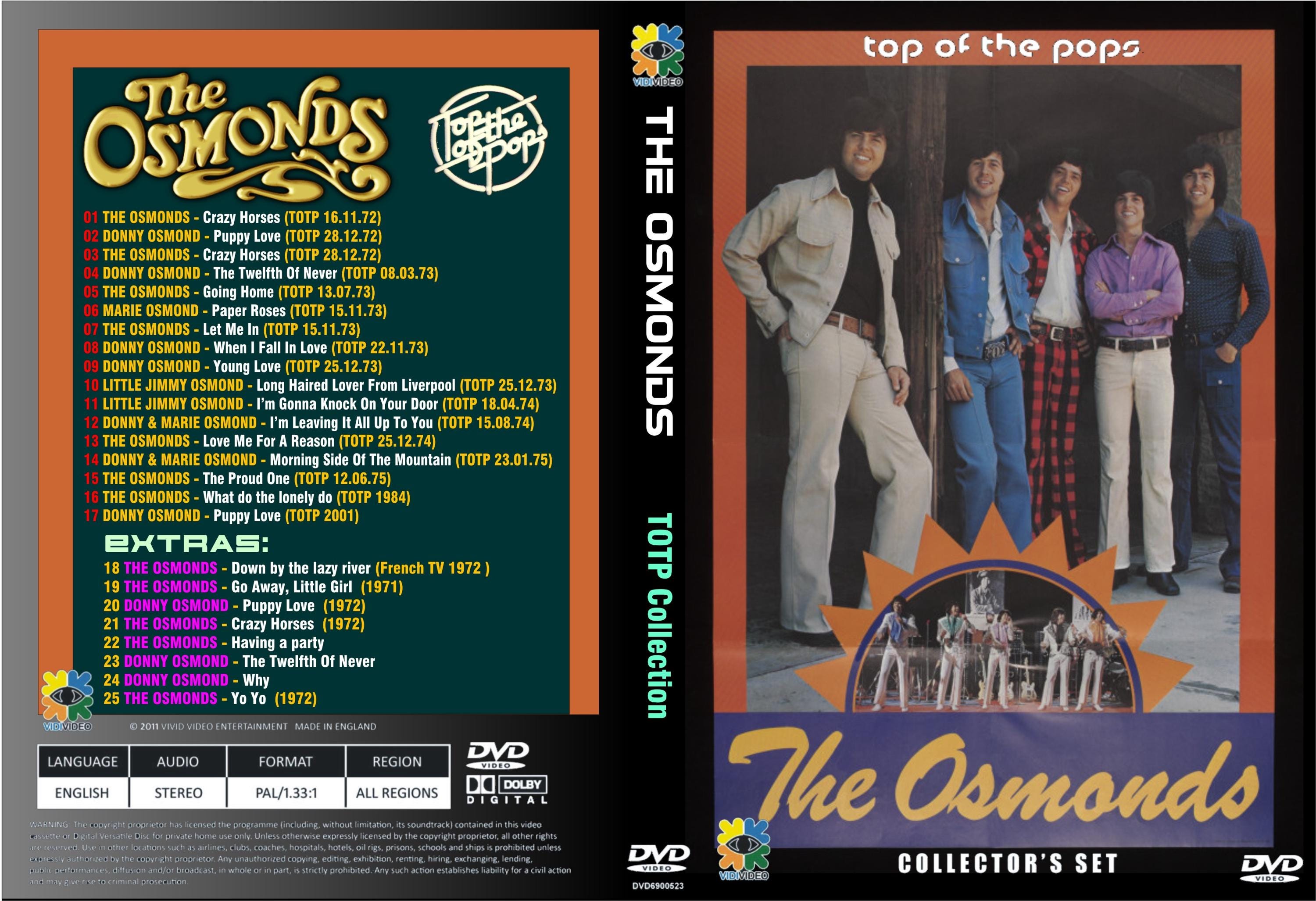 The Osmonds Top Collection DVD - Etsy