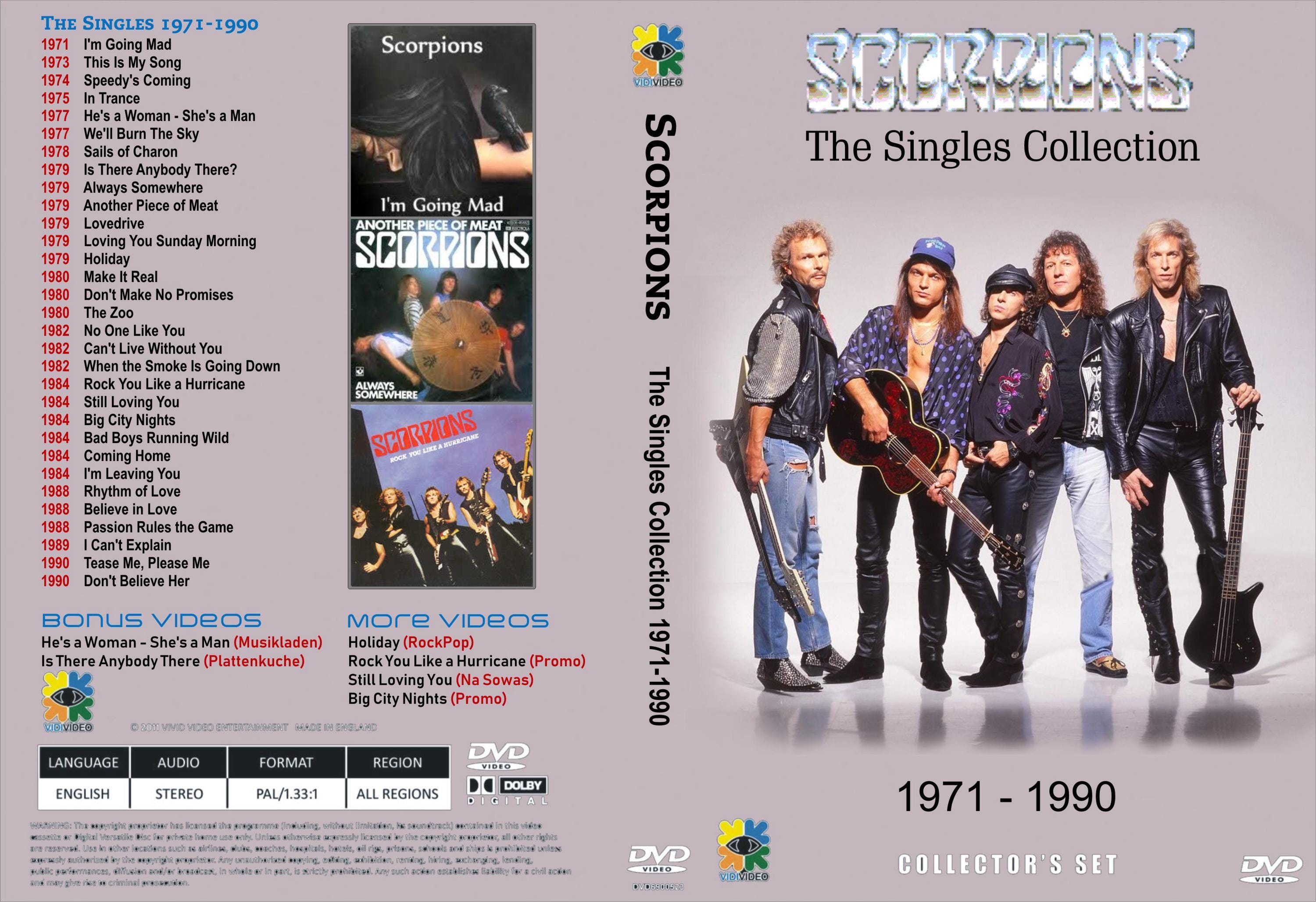 SCORPIONS the Singles Collection 1971-1990 Dvd - Etsy