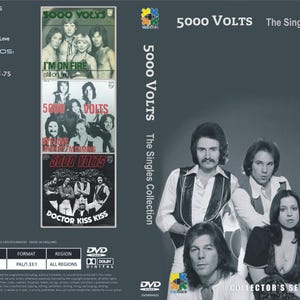 May include: DVD case for "5000 Volts: The Singles Collection." The cover features a band photo and album art from the 1970s. The back lists songs and bonus videos. Collector's Set.