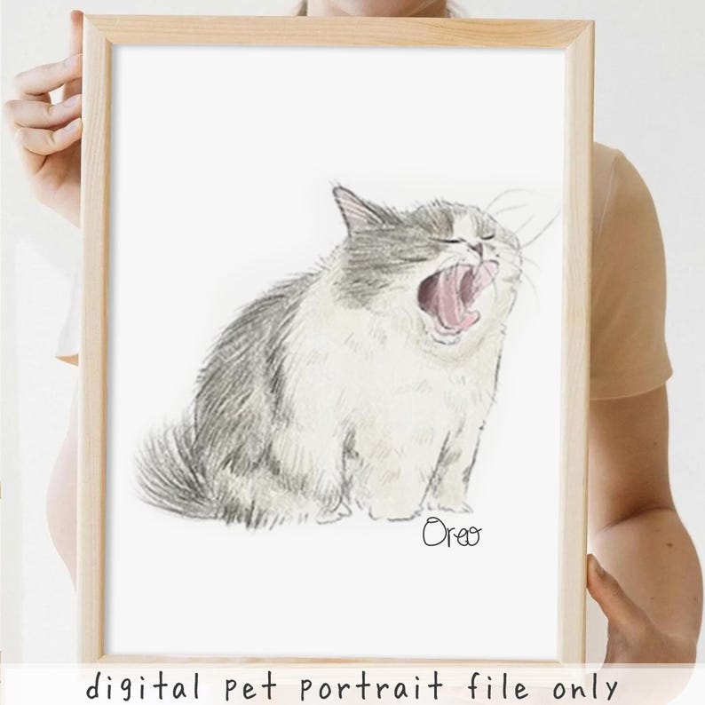 Funny Custom Pet Portrait Meme-style Ugly Drawing of Your Cat or Dog ...