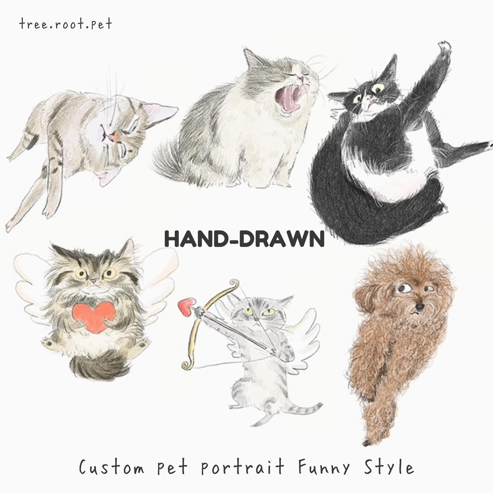 Funny Custom Pet Portrait Meme-style Ugly Drawing of Your Cat or Dog ...