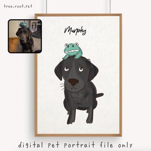 Derpy Pet Portrait – Funny Custom Dog or Cat Drawing from Photo – Ugly-Cute Cartoon Art Gift for Pet Parents, Animal Lovers & Fur Baby Fans