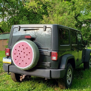 Watermelon Crochet Spare Tire Cover