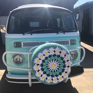 Daisy Crochet Spare Tire Cover