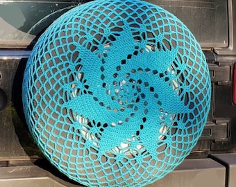 Spiral Crochet Spare Tire Cover