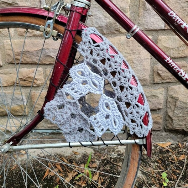 Front Wheel - Skull Bike Skirt/Dress Guard - Bicycle Skirt/Dress Guard - Bike Spoke Guard