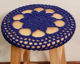 Flower Crochet Stool Cover