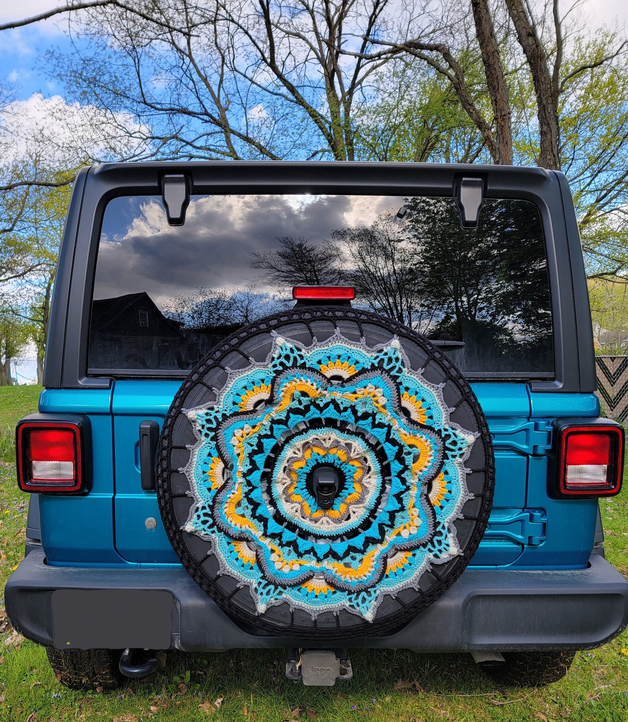 Spare Tire Cover Owl Eyes Printing Universal Spare Wheel Tire Cover Wheel Protectors Covers for Trailer RV SUV Truck Camper Travel Trailer Accessories - 1
