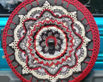 Briar Rose Crochet Spare Tire Cover