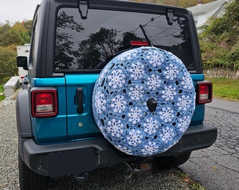 Snowflake Crochet Spare Tire Cover