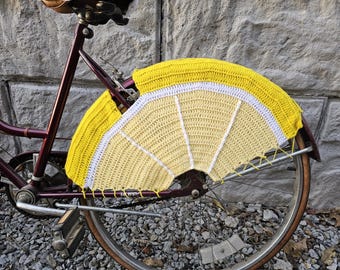 Rear Wheel - Lemon Bike Skirt/Dress Guard - Bicycle Skirt/Dress Guard - Bike Spoke Guard