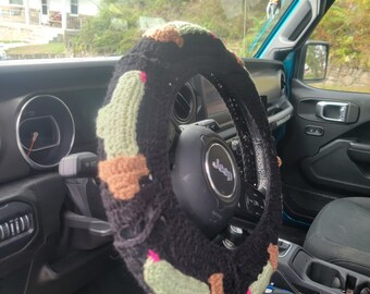 Cacrus Crochet Steering Wheel Cover