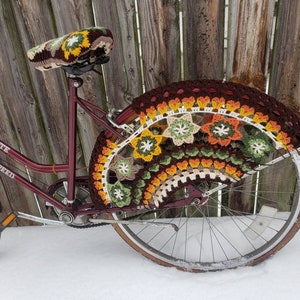 Flower Bike Skirt/Dress Guard Bicycle Skirt/Dress Guard Bike Spoke Guard image 5