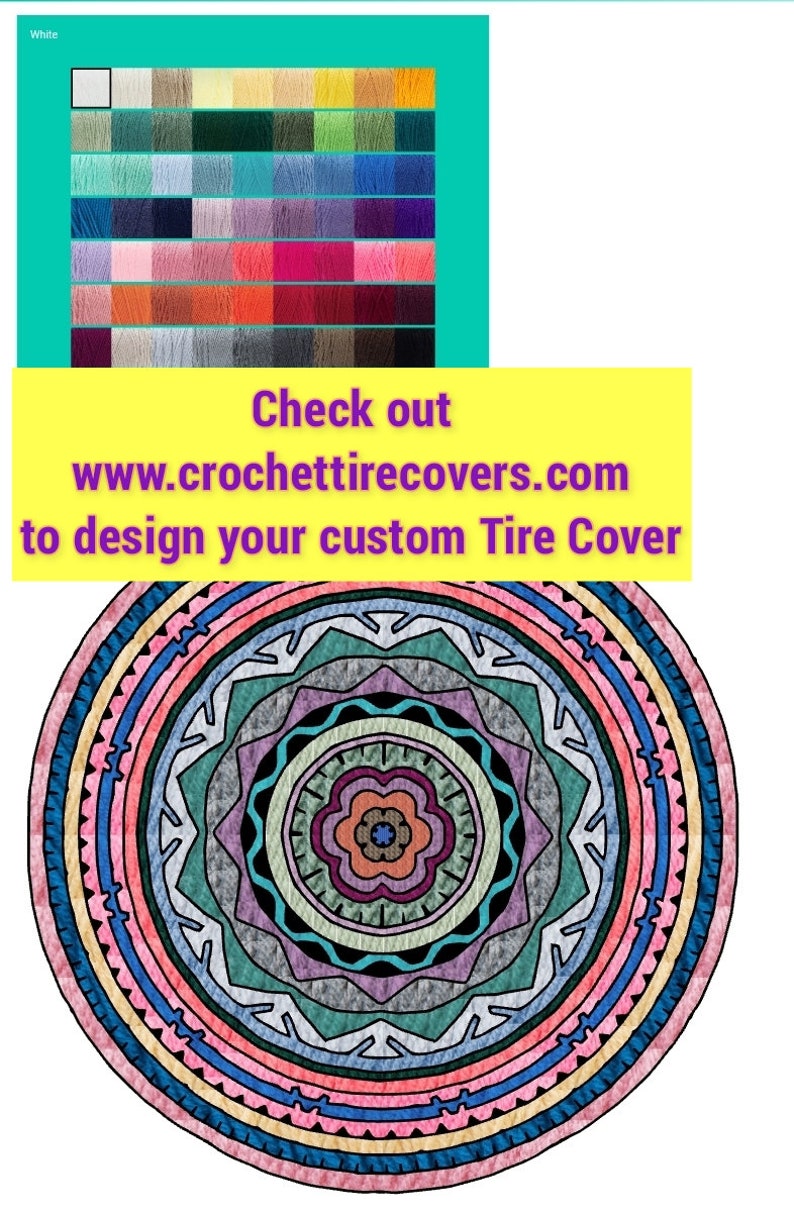 Sophie's Garden Crochet Spare Tire Cover image 10