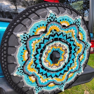 Briar Rose Crochet Spare Tire Cover image 8