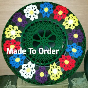 Flower Cartwheel Crochet Spare Tire Cover