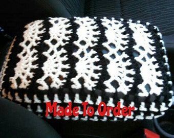 Stripe Crochet Center Console Cover