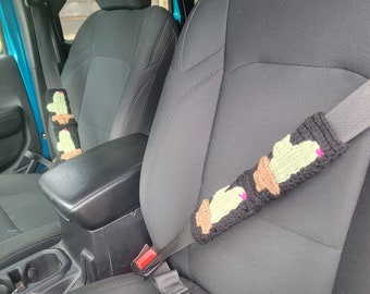 Cactus Crochet Seat Belt Cover