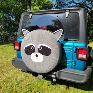 Raccoon Crochet Spare Tire Cover