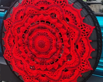Briar Rose Crochet Spare Tire Cover