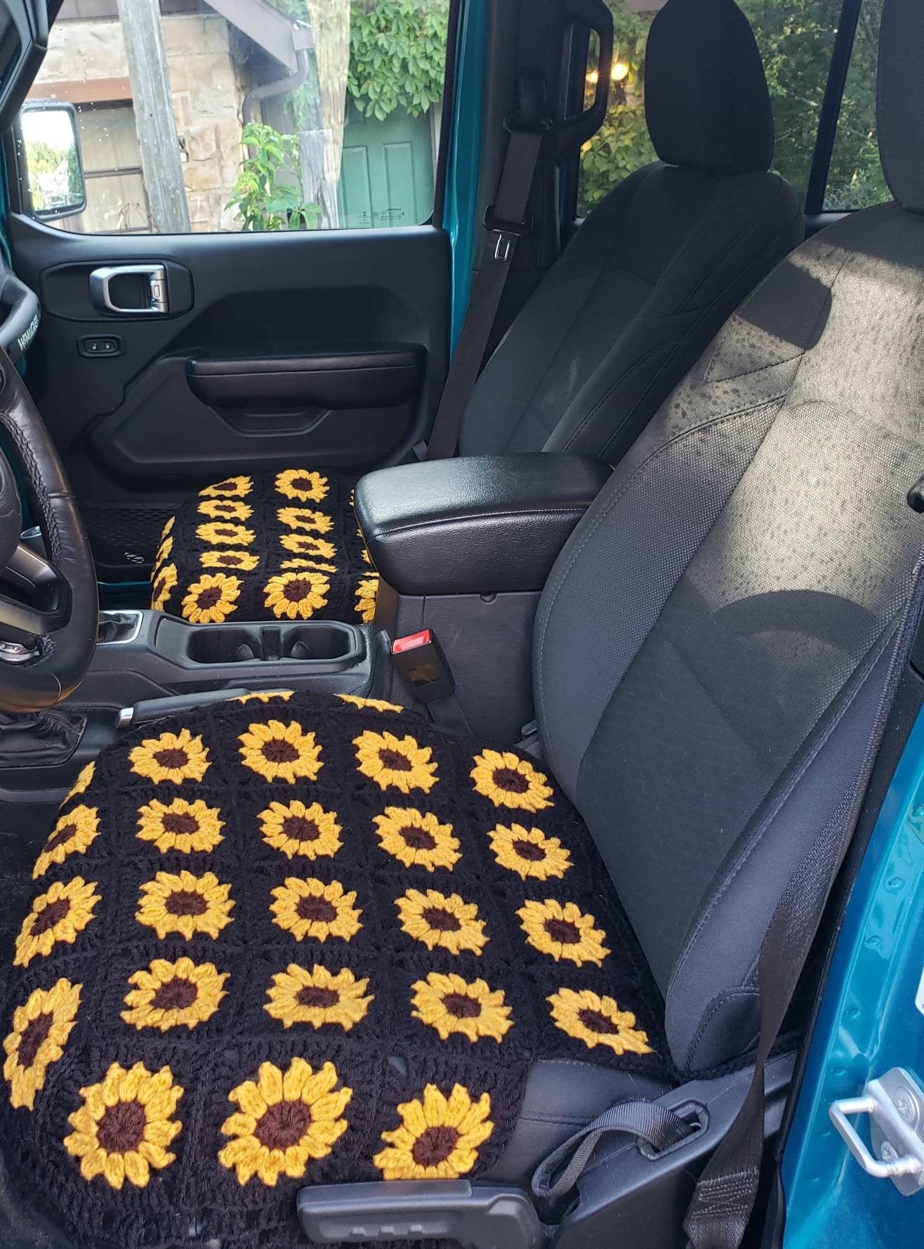 Vete een vergoeding samenvoegen Sunflower Crochet Bottom Seat Cover - Etsy