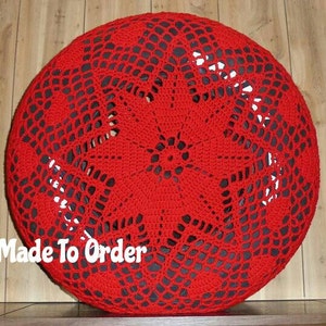 Red Hearts Crochet Spare Tire Cover