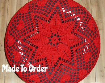 Red Hearts Crochet Spare Tire Cover
