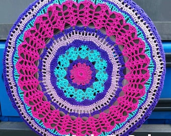 Feather Crochet Spare Tire Cover