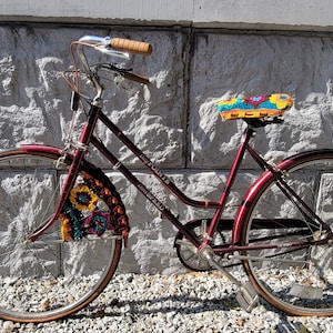 Flower Bike Skirt/Dress Guard - Bicycle Skirt/Dress Guard - Bike Spoke Guard