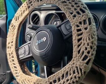 Pineapple Crochet Steering Wheel Cover