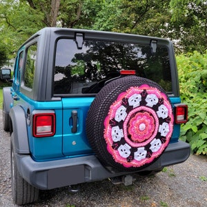 Skulls Crochet Spare Tire Cover image 6