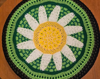 Big Daisy Crochet Spare Tire Cover