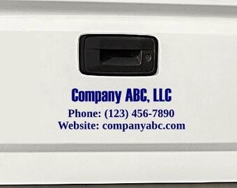 Custom Company Name Vinyl Decal: Business Branding Sticker