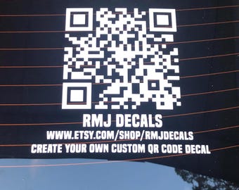 Custom Business QR Code Decal Sticker: Car, Truck, Shop Window