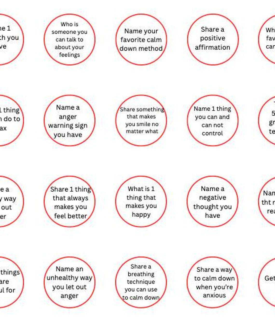 Connect Four Therapy Game Questions - Etsy