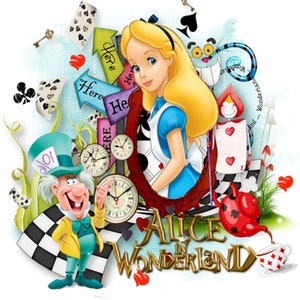 Fichier numérique à sublimation Alice au pays des merveilles PNG, Clipart téléchargement immédiat, T-shirt transfert fer sur sublimation, T-shirt transfert Alice png