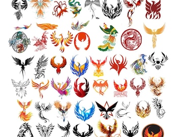 Phoenix Png Bundle, Fire Bird PNG, Phoenix Png, Phoenix prints, Fenix Png, Cricut, Silhouette, Clipart, Silhouette, Vector, Sticker, Vinly